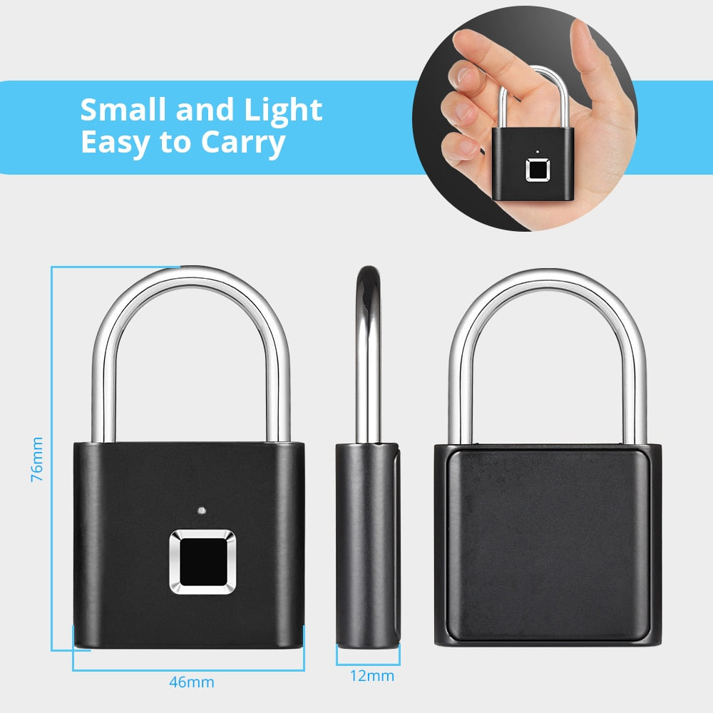 Fingerprint Lock - Smart Biometric Security Padlock