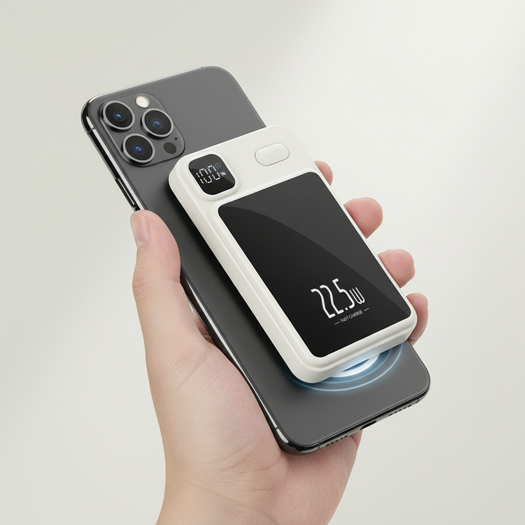 Gadgetryo PowerSnap - Magnetic Wireless Power Bank (22.5W Fast Charge)