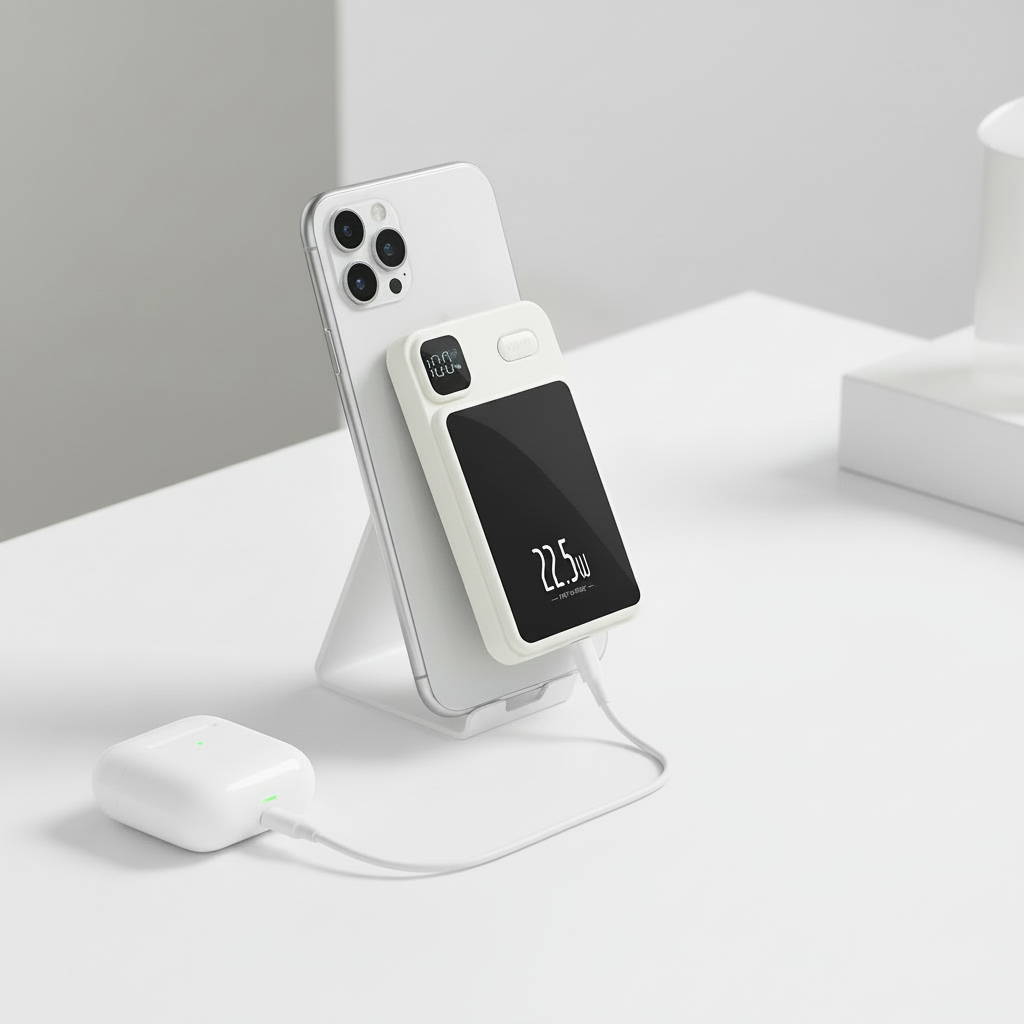 Gadgetryo PowerSnap - Magnetic Wireless Power Bank (22.5W Fast Charge)