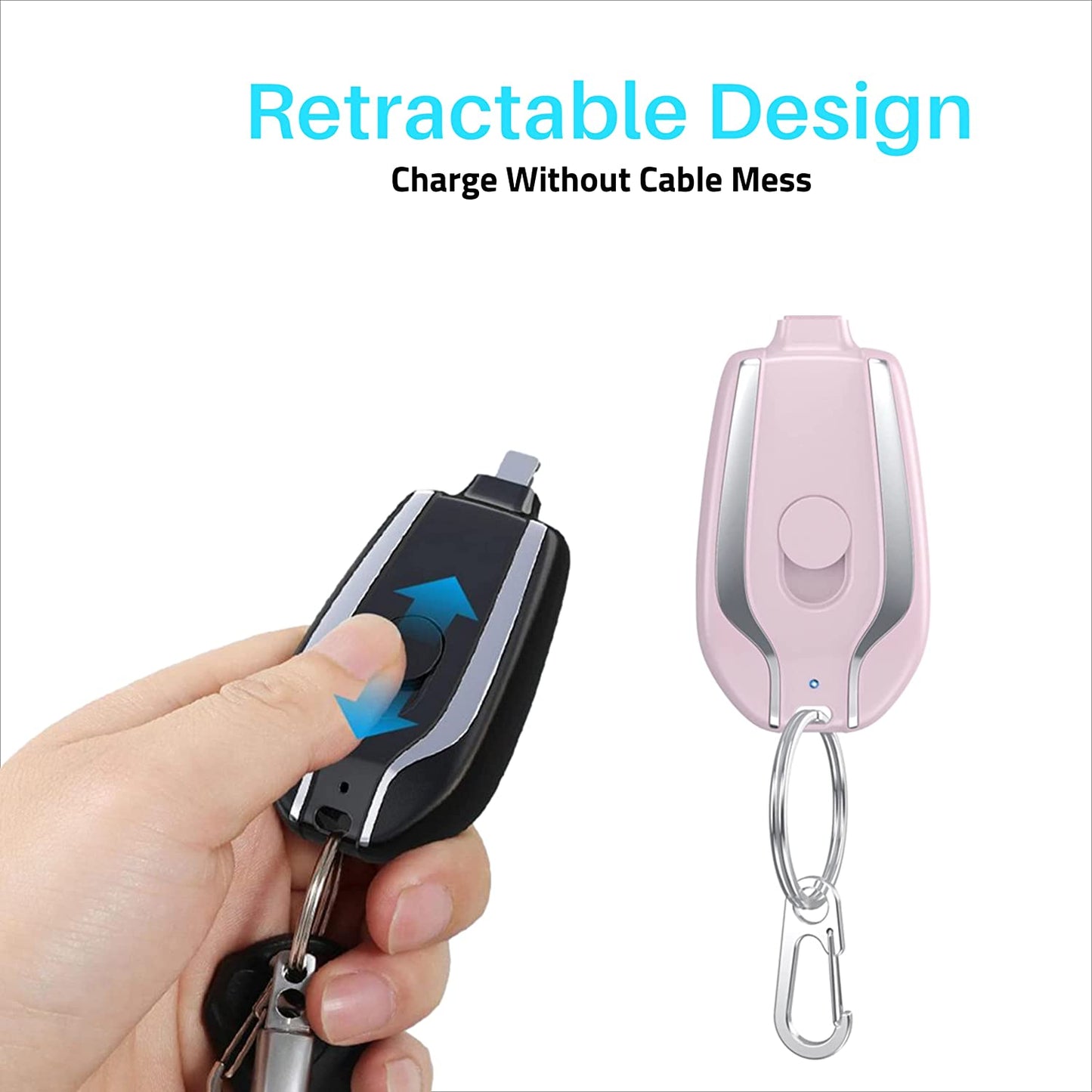 Portable Phone Charging Key - Keychain Emergency Charger