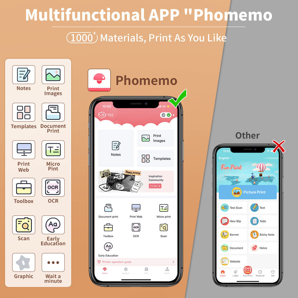 Portable Printer - Mini Wireless Thermal Printer